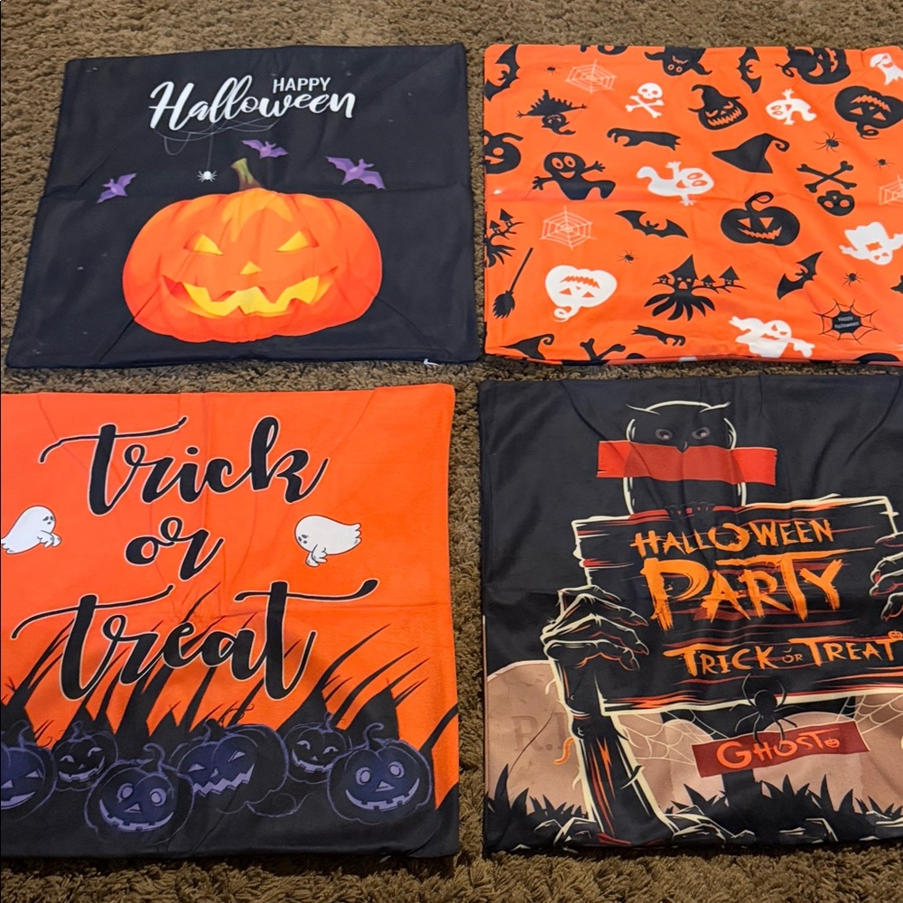 Halloween Themed Holiday Pillow Covers Set